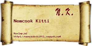Nemcsok Kitti névjegykártya
